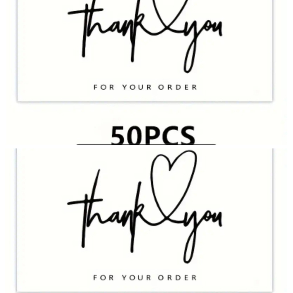 Elegant Thank You Cards - Black and White